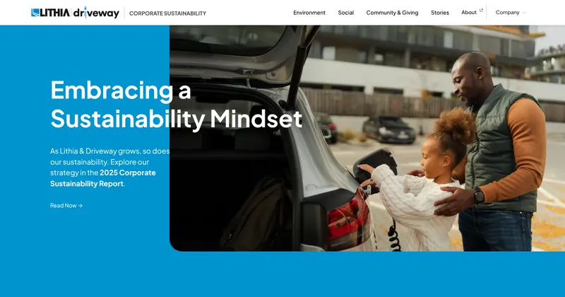 Lithia & Driveway Sustainability website
