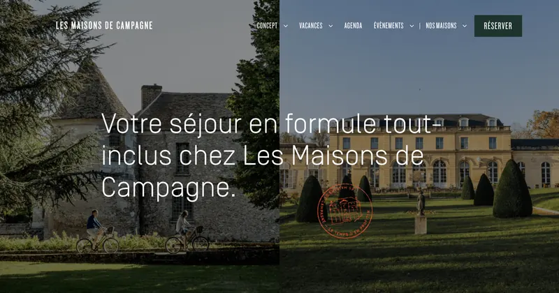Les Maisons de Campagne website