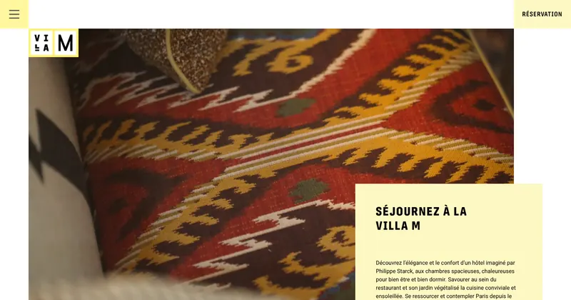 Villa M Paris website